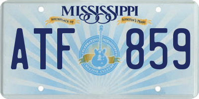MS license plate ATF859