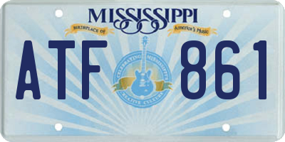 MS license plate ATF861