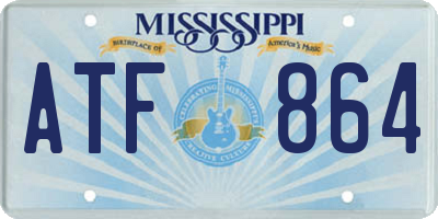 MS license plate ATF864