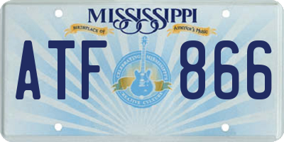 MS license plate ATF866