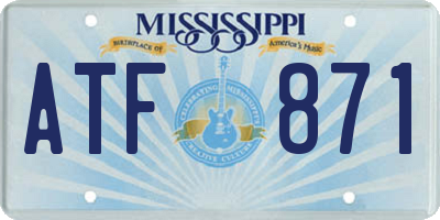 MS license plate ATF871