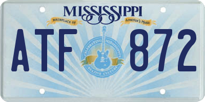 MS license plate ATF872
