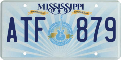 MS license plate ATF879