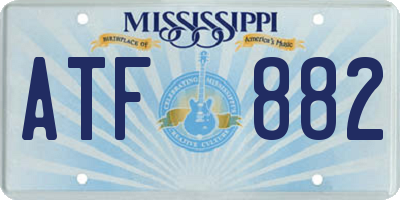 MS license plate ATF882
