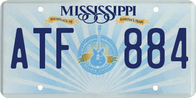 MS license plate ATF884