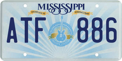 MS license plate ATF886