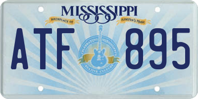 MS license plate ATF895
