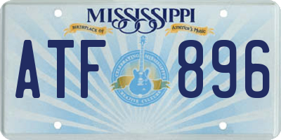 MS license plate ATF896