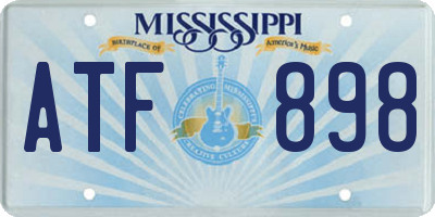 MS license plate ATF898