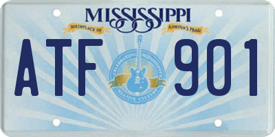 MS license plate ATF901