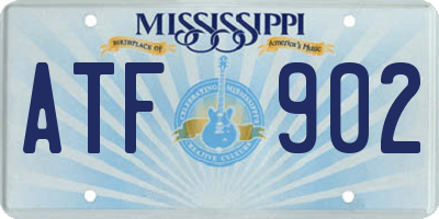 MS license plate ATF902