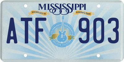 MS license plate ATF903