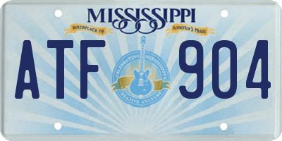 MS license plate ATF904