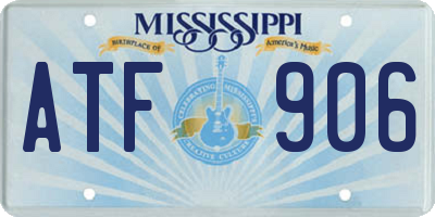 MS license plate ATF906