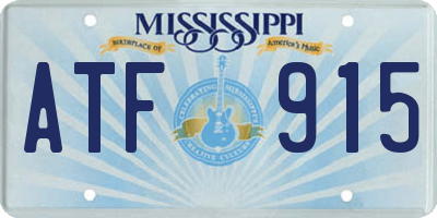 MS license plate ATF915