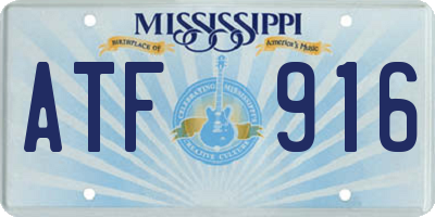 MS license plate ATF916