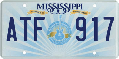 MS license plate ATF917