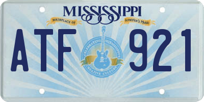 MS license plate ATF921