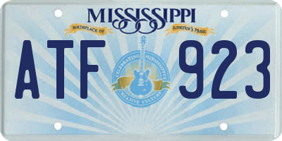 MS license plate ATF923