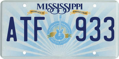 MS license plate ATF933