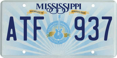 MS license plate ATF937