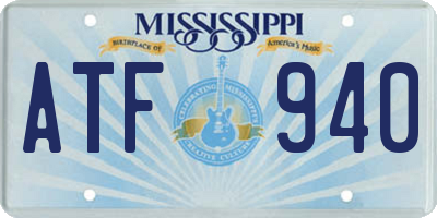 MS license plate ATF940