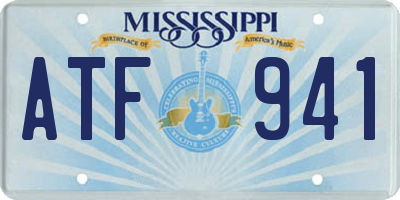 MS license plate ATF941