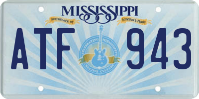 MS license plate ATF943