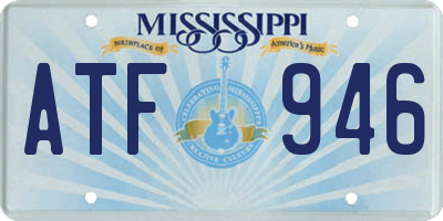 MS license plate ATF946