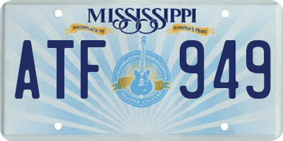 MS license plate ATF949
