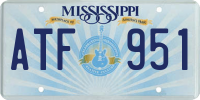 MS license plate ATF951