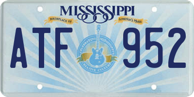 MS license plate ATF952