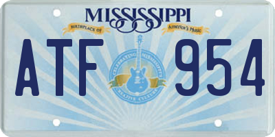 MS license plate ATF954