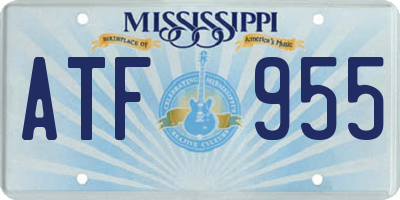 MS license plate ATF955