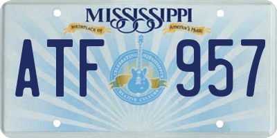 MS license plate ATF957