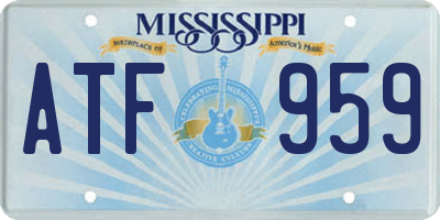 MS license plate ATF959