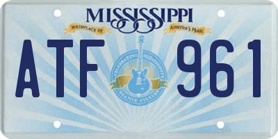 MS license plate ATF961