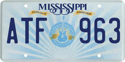 MS license plate ATF963
