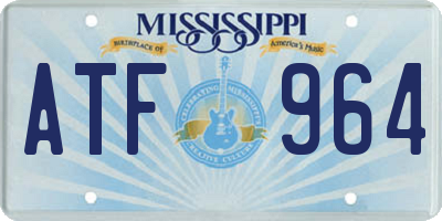 MS license plate ATF964