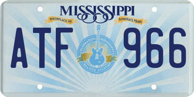 MS license plate ATF966