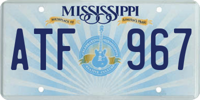MS license plate ATF967