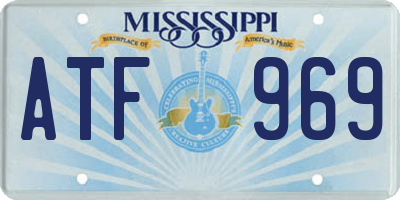 MS license plate ATF969