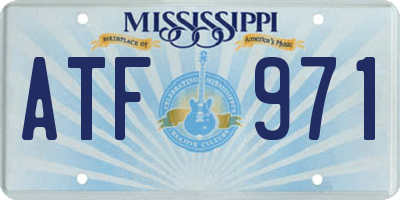 MS license plate ATF971