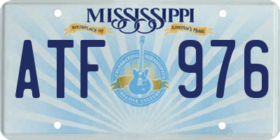 MS license plate ATF976