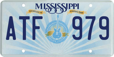 MS license plate ATF979