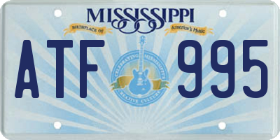 MS license plate ATF995