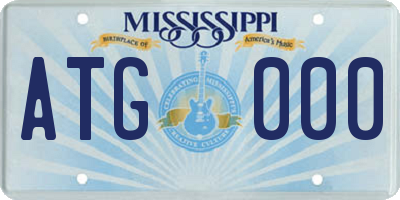 MS license plate ATG000