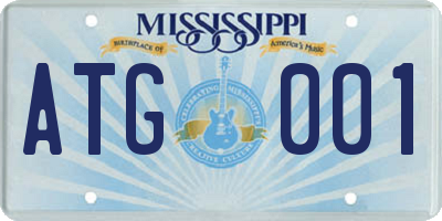 MS license plate ATG001
