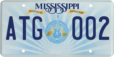 MS license plate ATG002