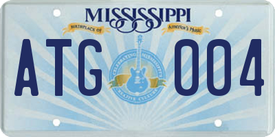 MS license plate ATG004